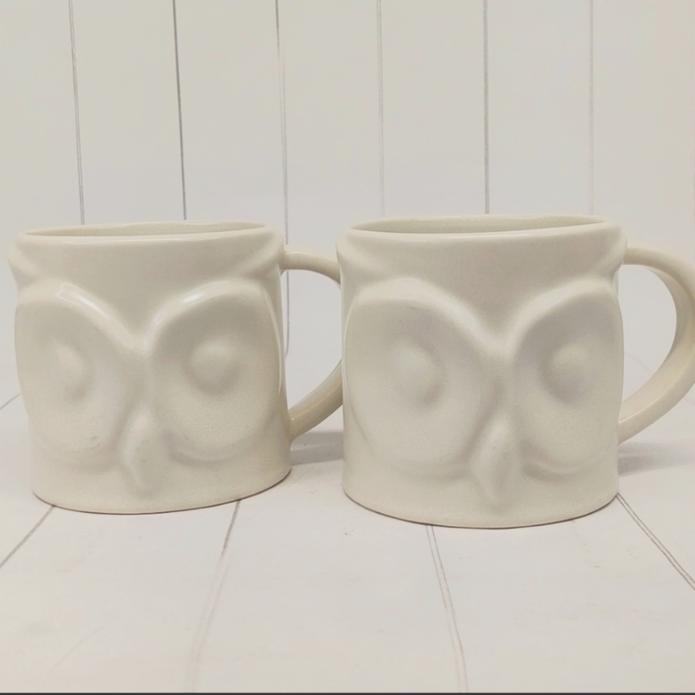 Pottery Barn Owl Mugs Set of 2